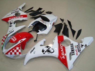 Großhandel Yamaha YZF R6 Motorrad Verkleidung 2003-2004 - Weiss Rot Abarth Motul