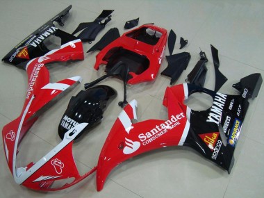 Großhandel Yamaha YZF R6 Motorrad Verkleidung 2003-2004 - Rot Weiss Glanzendes Schwarz Santunder Motul