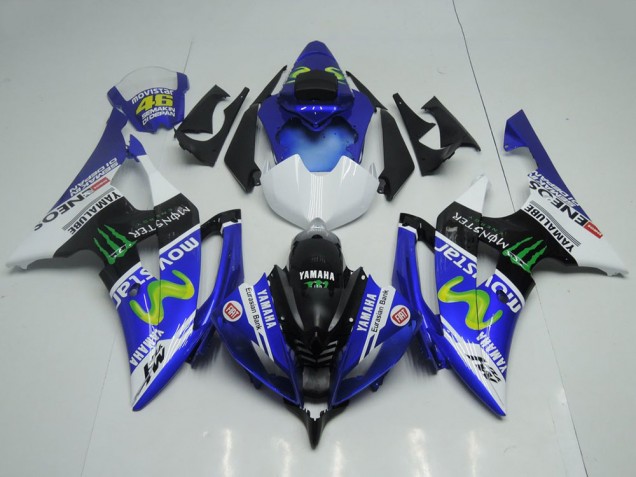 Großhandel Yamaha YZF R6 Motorrad Verkleidung 2008-2016 - Blau Weiss Glanzendes Schwarz Grun Monster MoviStar Yamalube ENEOS