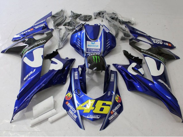 Großhandel Yamaha YZF R6 Motorrad Verkleidung 2017-2023 - Weiss Blau Grun Monster MoviStar