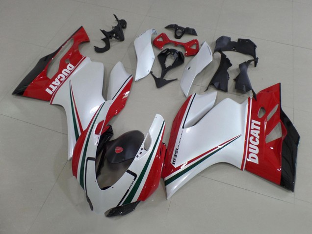 Großhandel Ducati 1199 Motorrad Verkleidung Kit 2011-2014 - Weiss Rot Schwarz Grun