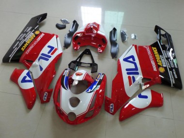 Großhandel Ducati 749 999 Motorrad Verkleidung 2003-2004 - Weiss Rot Blau Glanzendes Schwarz Fila