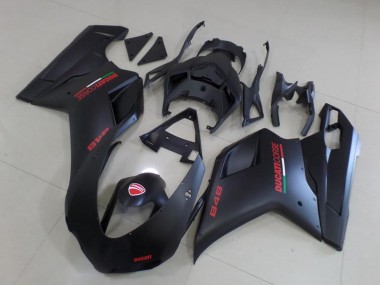Großhandel Ducati 848 Motorrad Verkleidung 2007-2014 - Matt Schwarz Rot