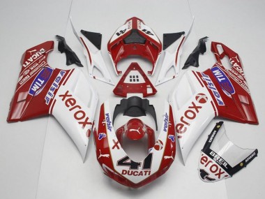 Großhandel Ducati 848 1098 1198 Motorrad Verkleidung 2007-2014 - Weiss Rot Glanzendes Schwarz Valsir Xerox OEM Stil 41