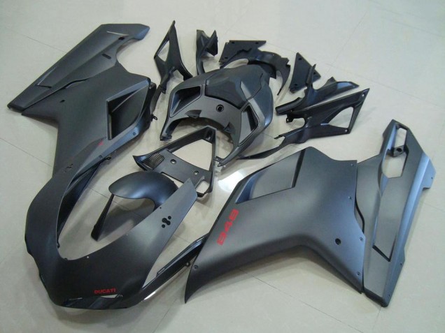 Großhandel Ducati 848 Motorrad Verkleidung 2007-2014 - Matt Schwarz