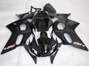Großhandel Yamaha YZF R6 Motorrad Verkleidung 1998-2002 - Glanzendes Schwarz Matt Schwarz