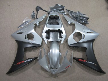 Großhandel Yamaha YZF R6 Motorrad Verkleidung 2003-2004 - Silber Matt Schwarz
