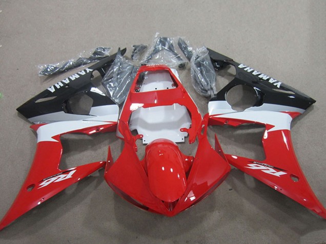 Großhandel Yamaha YZF R6 Motorrad Verkleidung Kit 2003-2004 - Rot Weiss Glanzendes Schwarz