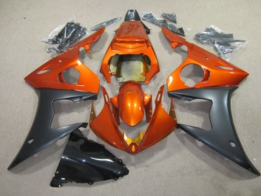 Großhandel Yamaha YZF R6 Motorrad Verkleidung 2003-2004 - Orange Matt Schwarz