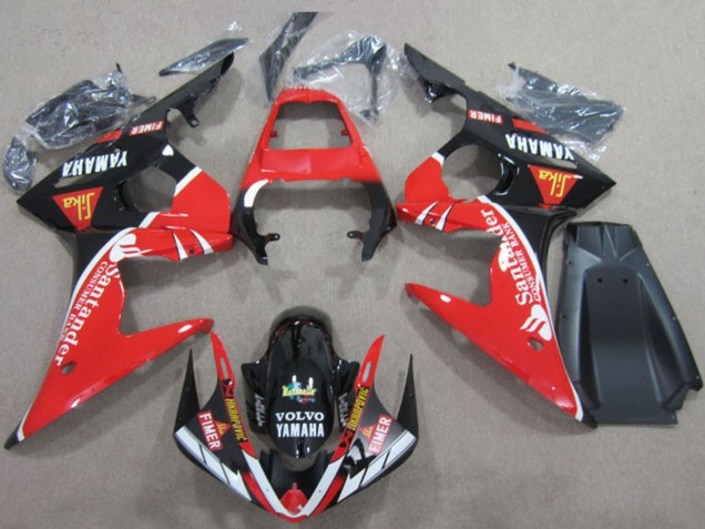 Großhandel Yamaha YZF R6 Motorrad Verkleidung 2003-2004 - Rot Weiss Glanzendes Schwarz Santunder Fimer Volvo