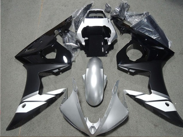 Großhandel Yamaha YZF R6 Motorrad Verkleidung 2003-2004 - Weiss Silber Glanzendes Schwarz Matt Schwarz