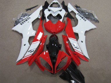 Großhandel Yamaha YZF R6 Abs Verkleidungen 2008-2016 - Weiss Rot Glanzendes Schwarz