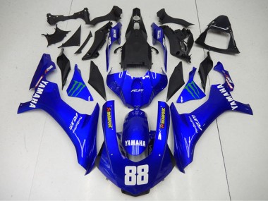 Großhandel Yamaha YZF R1 Motorrad Verkleidung 2015-2019 - Blau Grun Monster Akropovic