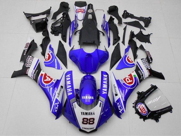 Großhandel Yamaha YZF R1 Motorrad Verkleidung 2015-2019 - Weiss Blau Schwarz Rot Pata 88