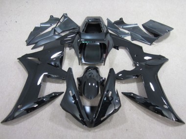 Großhandel Yamaha YZF R1 Motorrad Verkleidung 2002-2003 - Glanzendes Schwarz Schlichtes