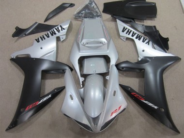 Großhandel Yamaha YZF R1 Motorrad Verkleidung 2002-2003 - Silber Matt Schwarz