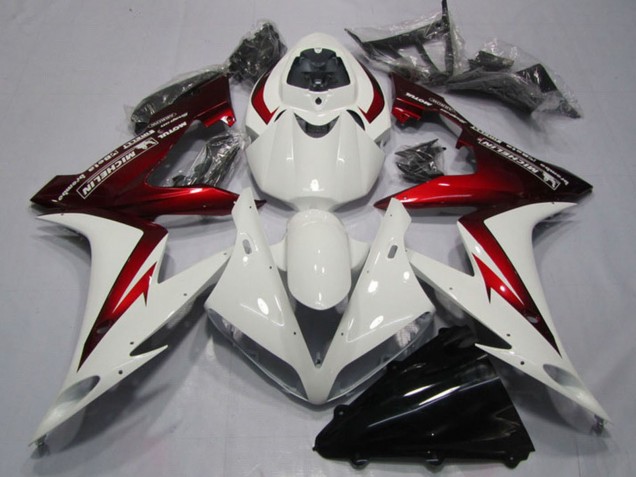 Großhandel Yamaha YZF R1 Motorrad Verkleidung 2004-2006 - Weiss Rot Michelin