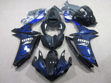 Großhandel Yamaha YZF R1 Motorrad Verkleidung 2007-2008 - Glanzendes Schwarz Blau Flamme
