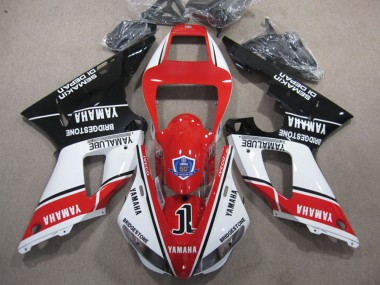 Großhandel Yamaha YZF R1 Motorrad Verkleidung 2009-2011 - Weiss Rot Schwarz Bridgestone Yamalube Semakin Didepan
