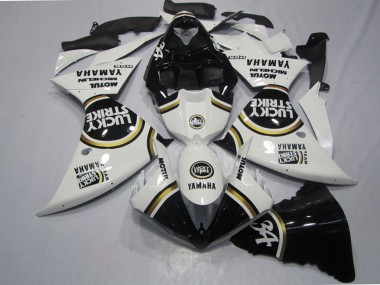 Großhandel Yamaha YZF R1 Motorrad Verkleidung 2009-2011 - Weiss Schwarz Lucky Strike
