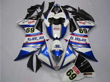 Großhandel Yamaha YZF R1 Motorrad Verkleidung 2009-2011 - Weiss Blau Schwarz Sterilgarda SCALZ 69