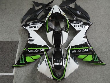 Großhandel Yamaha YZF R1 Motorrad Verkleidung 2009-2011 - Weiss Schwarz Grun Monster Semakin Didepan