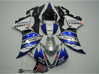 Großhandel Yamaha YZF R1 Motorrad Verkleidung 2012-2014 - Blau Silber Weiss Schwarz Grun Monster IVECO Yamalube ENEOS Semakin Didepan