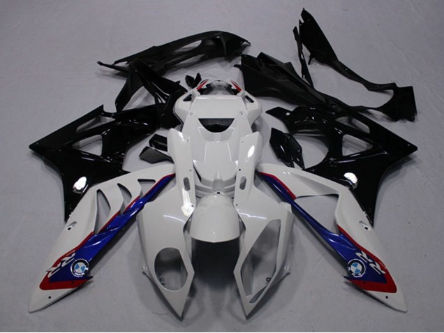 Großhandel BMW S1000RR Motorrad Verkleidung 2009-2014 - Weiss Blau Glanzendes Schwarz