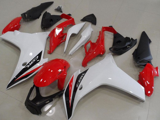 Großhandel Honda CBR600F Motorrad Verkleidung 2011-2013 - Weiss Rot Glanzendes Schwarz