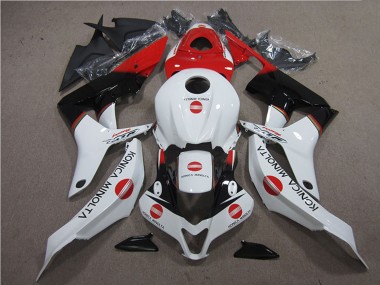 Großhandel Honda CBR600RR Motorrad Verkleidung 2007-2008 - Weiss Rot Glanzendes Schwarz Konica Minolta