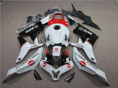 Großhandel Honda CBR600RR Motorrad Verkleidung 2007-2008 - Weiss Rot Glanzendes Schwarz Konica Minolta MAPEI