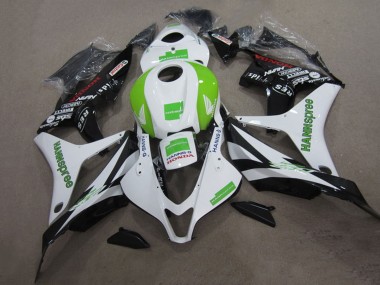 Großhandel Honda CBR600RR Motorrad Verkleidung Kit 2007-2008 - Weiss Grun Glanzendes Schwarz Hannspree
