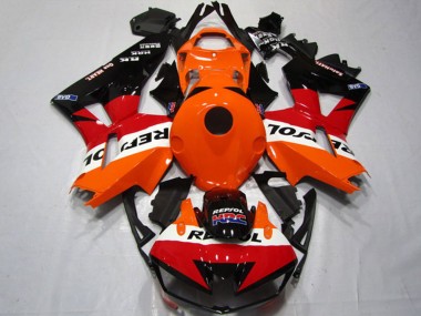 Großhandel Honda CBR600RR Motorrad Verkleidungen Kit 2013-2023 - Orange Weiss Rot Glanzendes Schwarz Repsol