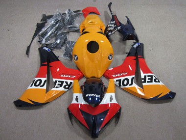 Großhandel Honda CBR1000RR Motorrad Verkleidungen Kit 2008-2011 - Orange Weiss Rot Glanzendes Schwarz Repsol