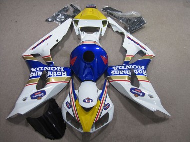 Großhandel Honda CBR1000RR Motorrad Verkleidung 2006-2007 - Weiss Blau Gelb Gold Rothmans