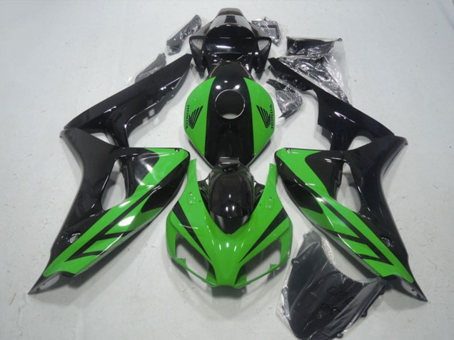 Großhandel Honda CBR1000RR Motorrad Verkleidung 2006-2007 - Grun Glanzendes Schwarz