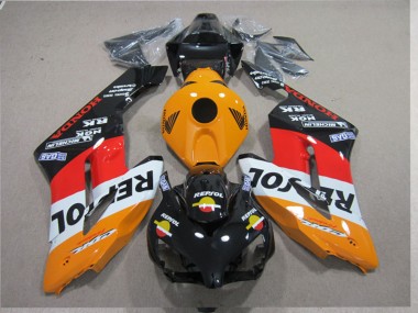 Großhandel Honda CBR1000RR Motorrad Verkleidungen Kit 2004-2005 - Orange Weiss Rot Glanzendes Schwarz Repsol