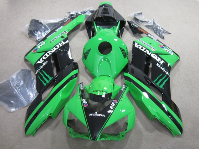 Großhandel Honda CBR1000RR Motorrad Verkleidung 2004-2005 - Grun Glanzendes Schwarz Monster