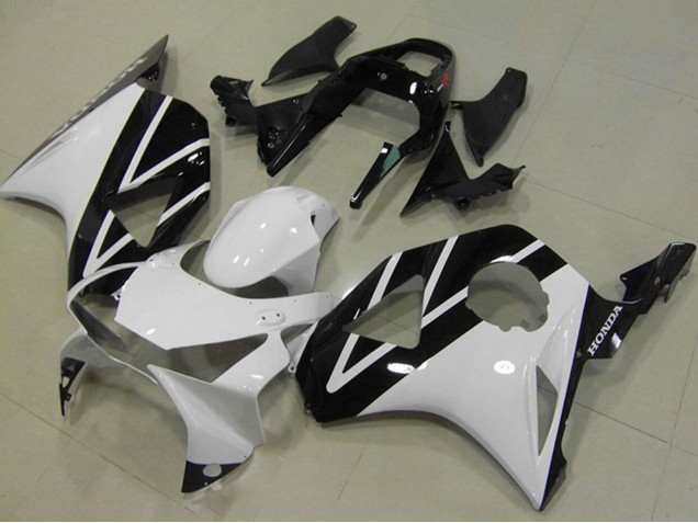 Großhandel Honda CBR900RR 954 Motorrad Verkleidung 2002-2003 - Weiss Glanzendes Schwarz