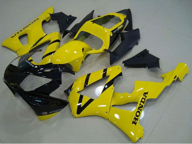 Großhandel Honda CBR900RR 929 Motorrad Verkleidung 2000-2001 - Gelb Glanzendes Schwarz