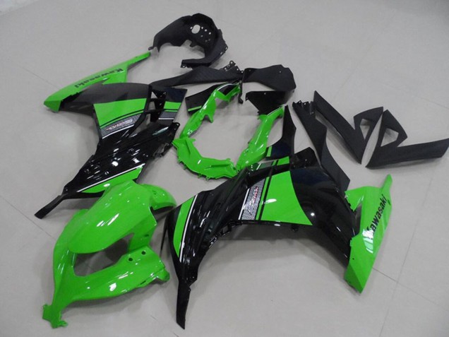Großhandel Kawasaki ZX300R Motorrad Verkleidung 2013-2018 - Grun Glanzendes Schwarz