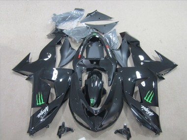 Großhandel Kawasaki ZX6R Motorrad Verkleidung 2007-2008 - Schwarz Ninja Grun Monster
