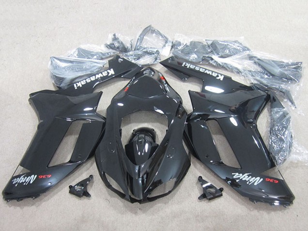 Großhandel Kawasaki ZX6R Motorrad Verkleidung 2007-2008 - Schwarz Ninja 636