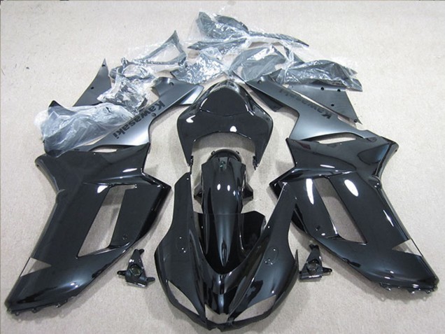 Großhandel Kawasaki ZX6R Motorrad Verkleidung 2007-2008 - Schwarz Silber