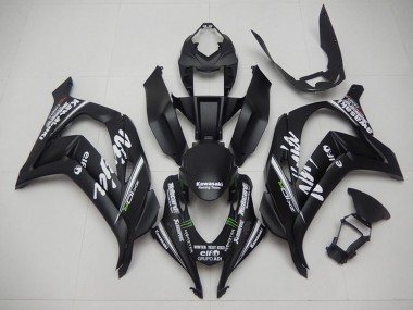 Großhandel Kawasaki ZX10R Motorrad Verkleidung 2016-2020 - Matt Schwarz Grun Weiss Monster Rennen Team Motocard