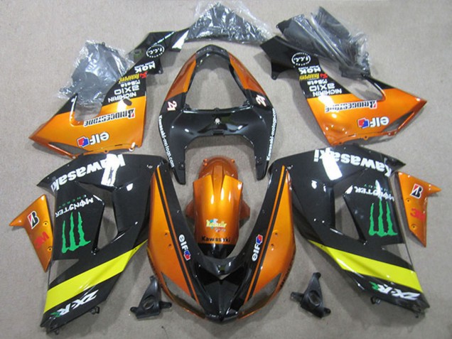Großhandel Kawasaki ZX10R Motorrad Verkleidung 2006-2007 - Orange Gelb Glanzendes Schwarz Grun Monster