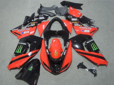Großhandel Kawasaki ZX10R Motorrad Verkleidung 2006-2007 - Rot Glanzendes Schwarz Grun Elf Touch4 Monster