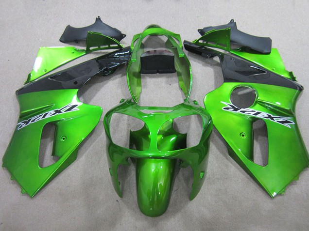 Großhandel Kawasaki ZX12R Motorrad Verkleidung 2000-2001 - Grun Matt Schwarz