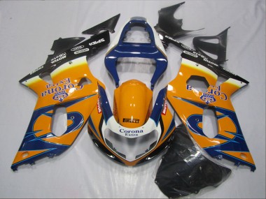 Großhandel Suzuki GSXR 600 Motorrad Verkleidung 2001-2003 - Orange Blau Schwarz Corona Extra