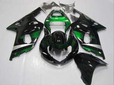 Großhandel Suzuki GSXR 600 Motorrad Verkleidung 2001-2003 - Glanzendes Schwarz Grun
